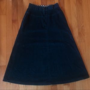 blue corduroy talbots skirt